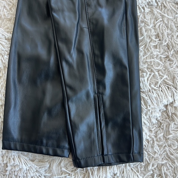 Leather Look Split Hem Super Skinny Trouser // Boohoo - Picture 5 of 7